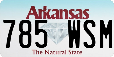 AR license plate 785WSM