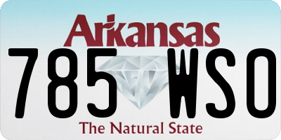 AR license plate 785WSO