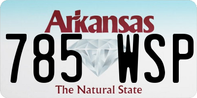 AR license plate 785WSP