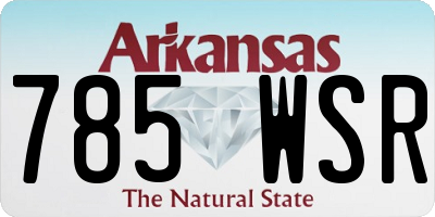 AR license plate 785WSR