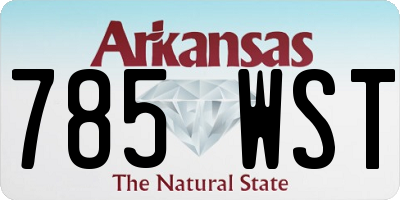AR license plate 785WST