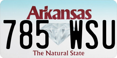 AR license plate 785WSU