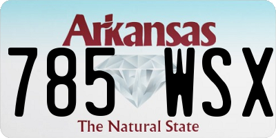 AR license plate 785WSX