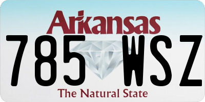 AR license plate 785WSZ