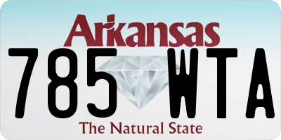 AR license plate 785WTA