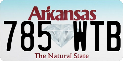 AR license plate 785WTB