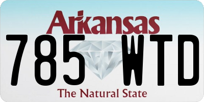 AR license plate 785WTD
