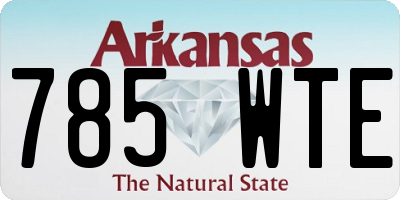 AR license plate 785WTE