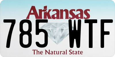 AR license plate 785WTF