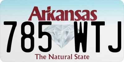 AR license plate 785WTJ