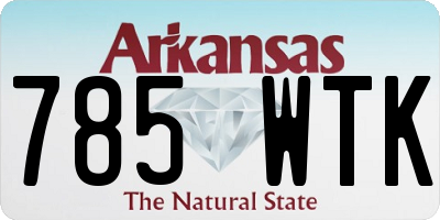 AR license plate 785WTK