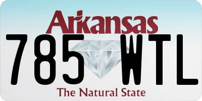 AR license plate 785WTL
