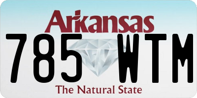 AR license plate 785WTM