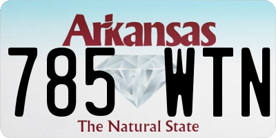AR license plate 785WTN