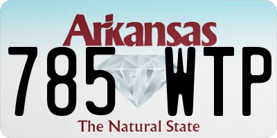 AR license plate 785WTP