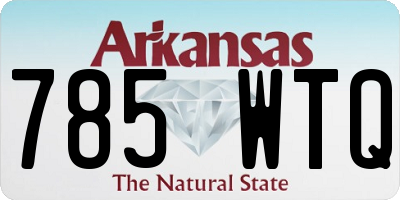 AR license plate 785WTQ