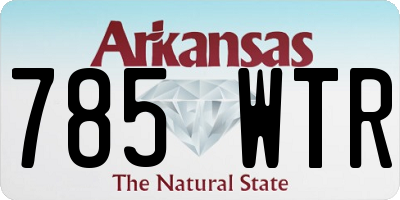 AR license plate 785WTR