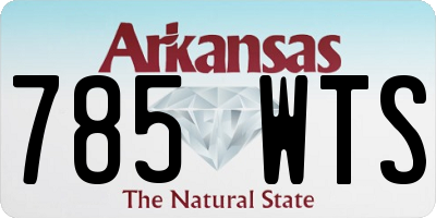 AR license plate 785WTS