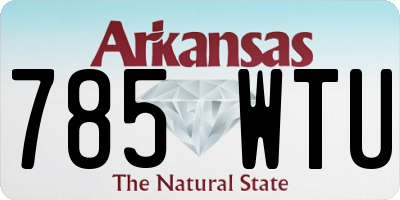 AR license plate 785WTU