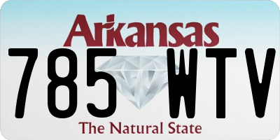 AR license plate 785WTV