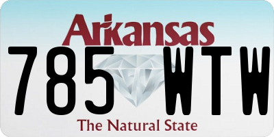 AR license plate 785WTW