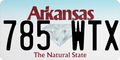 AR license plate 785WTX