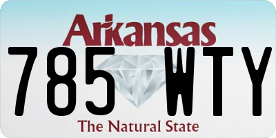 AR license plate 785WTY