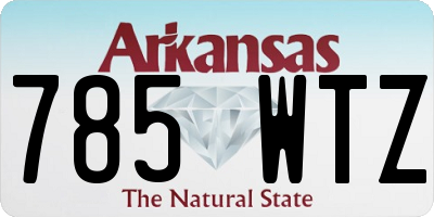 AR license plate 785WTZ