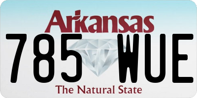 AR license plate 785WUE