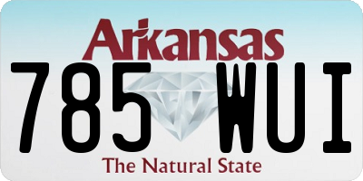 AR license plate 785WUI