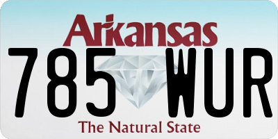 AR license plate 785WUR