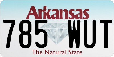 AR license plate 785WUT