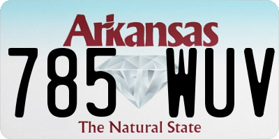 AR license plate 785WUV