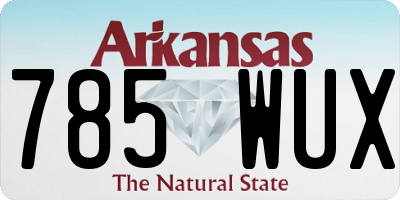 AR license plate 785WUX
