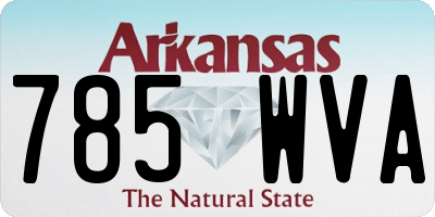 AR license plate 785WVA