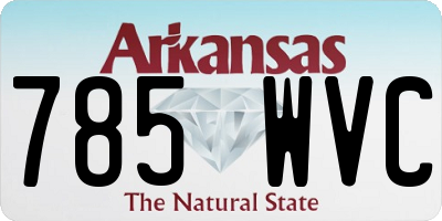 AR license plate 785WVC
