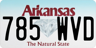 AR license plate 785WVD