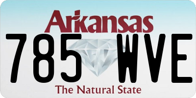 AR license plate 785WVE
