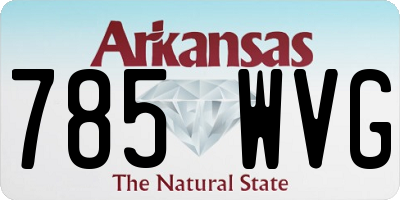 AR license plate 785WVG