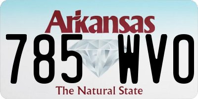 AR license plate 785WVO