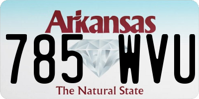 AR license plate 785WVU