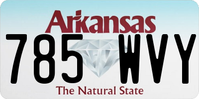 AR license plate 785WVY