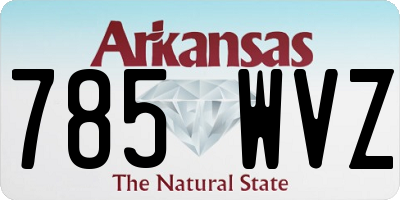 AR license plate 785WVZ