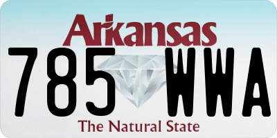 AR license plate 785WWA