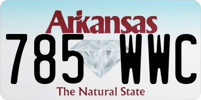 AR license plate 785WWC