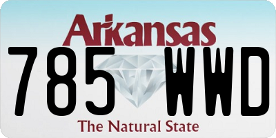 AR license plate 785WWD