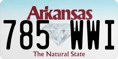 AR license plate 785WWI