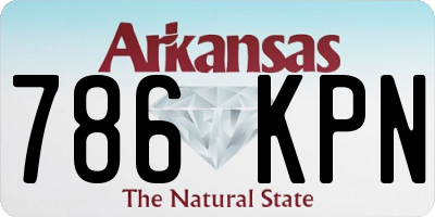 AR license plate 786KPN