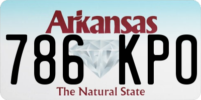 AR license plate 786KPO