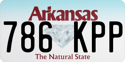 AR license plate 786KPP